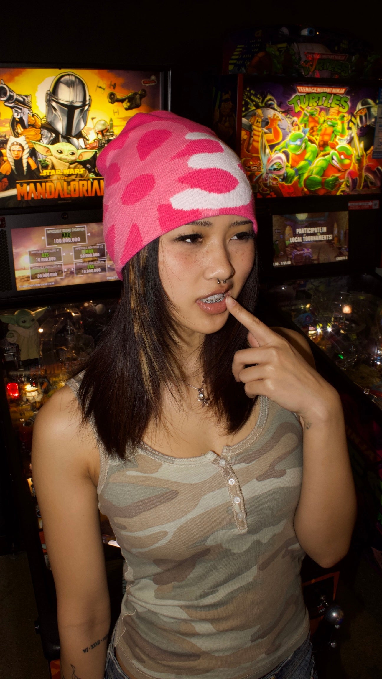 Pink “RISE” Beanie